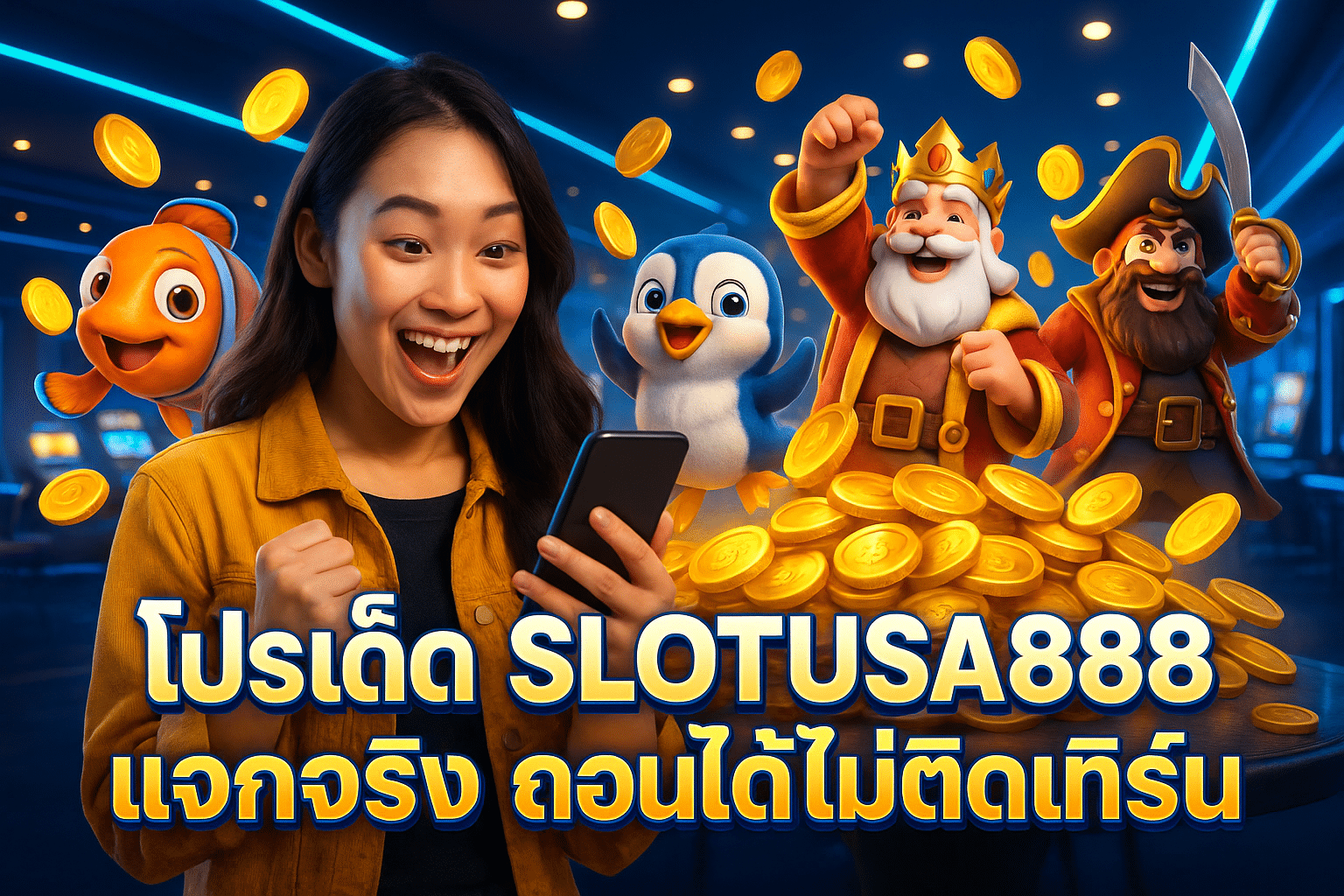 โปรเด็ด SLOTUSA888 แจกจริง ถอนได้ไม่ติดเทิร์น